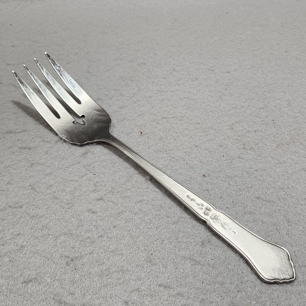 Oneida ASHMORE Cold Meat Serving Fork Burnished & Glossy Stainless Silverware